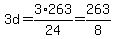 3d=+3%2A263%2F24=263%2F8