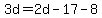 3d=2d-17-8