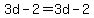3d-2=3d-2