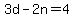 3d-2n=4