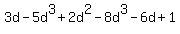 3d-5d%5E3%2B2d%5E2-8d%5E3-6d%2B1
