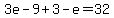 3e-9%2B3-e=32