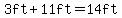 3ft%2B11ft=14ft