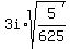 3i%2Asqrt%285%2F625%29