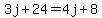 3j%2B24=4j%2B8