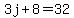 3j%2B8=32