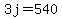 3j+=+540