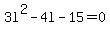 3l%5E2+-+4l+-+15+=+0
