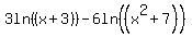 3ln%28%28x%2B3%29%29-6ln%28%28x%5E2%2B7%29%29