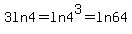 3ln4=ln4%5E3=ln64