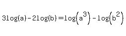 3log%28%28a%29%29-2log%28%28b%29%29=log%28%28a%5E3%29%29-log%28%28b%5E2%29%29