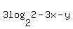 3log%282%2C2%29-3x-y