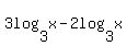 3log%283%2Cx%29+-+2log%283%2Cx%29
