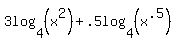 3log%284%2C%28x%5E2%29%29%2B.5log%284%2C%28x%5E.5%29%29