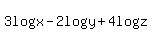 3log%28x%29-2log%28y%29%2B4log%28z%29