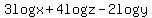 3logx%2B4logz-2logy