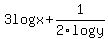 3logx+%2B+1%2F2logy