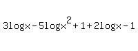 3logx-5log%28x%5E2%2B1%29%2B2log%28x-1%29