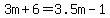 3m%2B6=3.5m-1