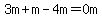 3m%2Bm-4m=0m