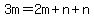 3m=2m%2Bn%2Bn