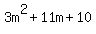 3m%5E2+%2B+11m+%2B+10