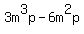 3m%5E3p-6m%5E2p