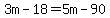3m-18=5m-90
