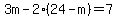 3m-2%2824-m%29=7