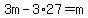 3m-3%2A27=m