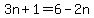 3n%2B1=6-2n