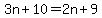 3n%2B10=2n%2B9