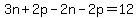 3n%2B2p-2n-2p=12