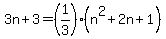 3n%2B3=%281%2F3%29%28n%5E2%2B2n%2B1%29