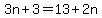 3n%2B3=13%2B2n