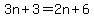 3n%2B3=2n%2B6