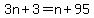 3n%2B3=n%2B95