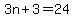 3n%2B3+=+24