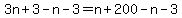 3n%2B3-n-3=n%2B200-n-3