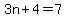 3n%2B4+=+7