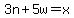 3n%2B5w=x
