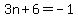 3n%2B6=-1