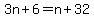 3n%2B6=n%2B32