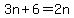 3n%2B6+=+2n