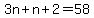 3n%2Bn%2B2=58