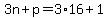 3n%2Bp=3%2A16%2B1