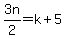3n%2F2=k%2B5
