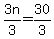 3n%2F3=30%2F3