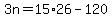 3n=15%2A26-120