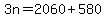 3n=2060%2B580